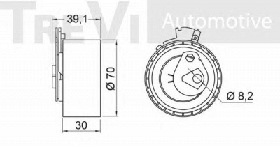 TREVI AUTOMOTIVE td1642 -  Натяжной ролик, ремень ГРМ